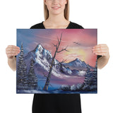 Canvas Print - Sunrise Mountain 4 - Expressionism Landscape by PaintWithJosh