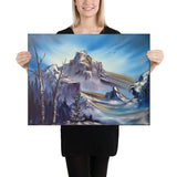 Canvas Print - Mountain Fortress Landscape by Paint With Josh