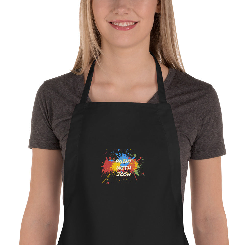 PaintWithJosh Embroidered Apron with Splatter Logo