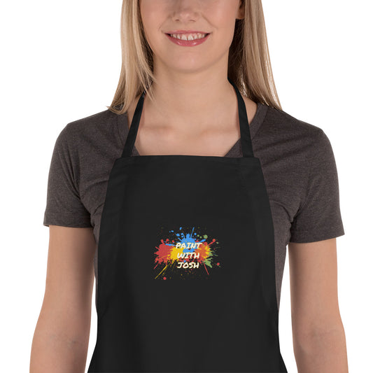 PaintWithJosh Embroidered Apron with Splatter Logo - Paint With Josh