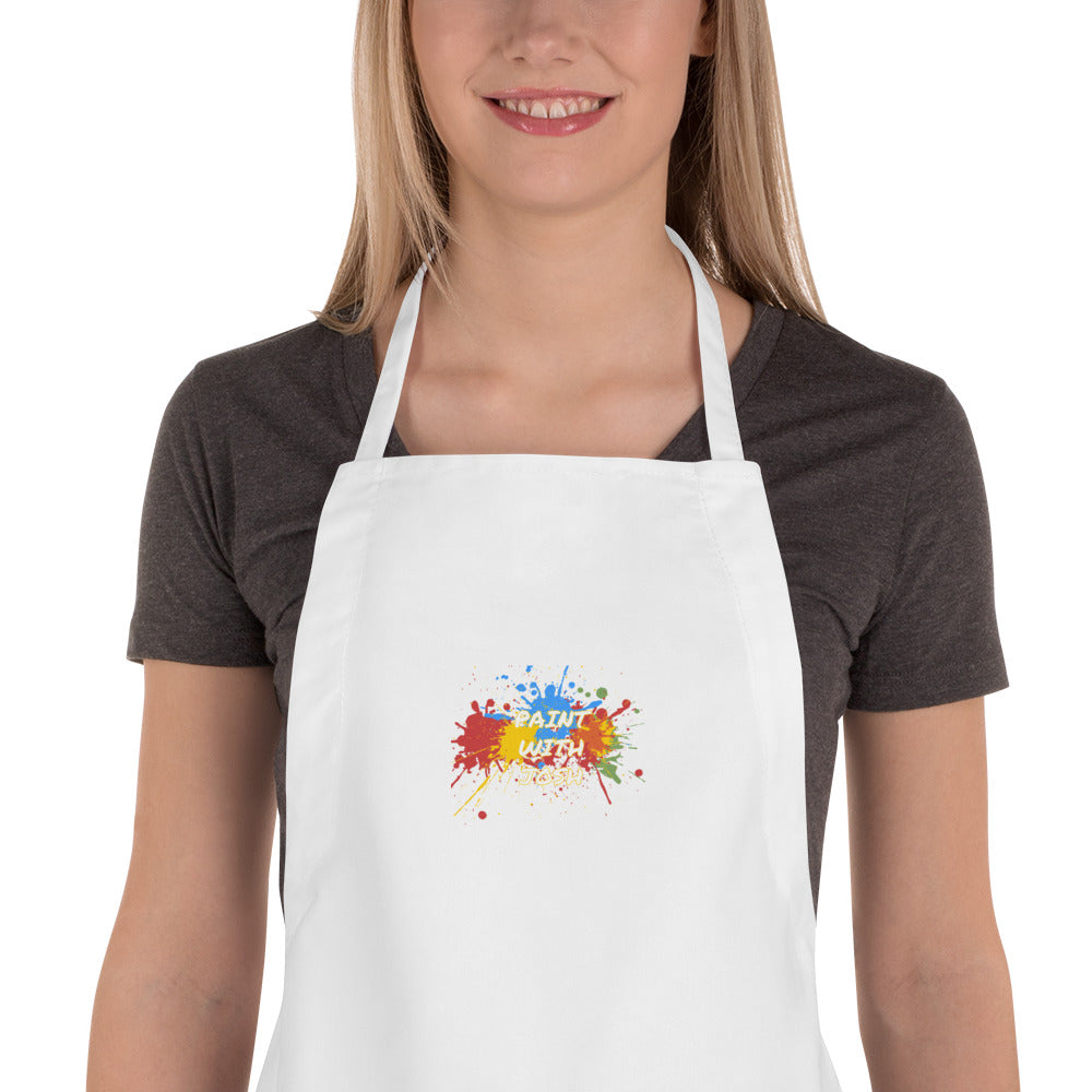 PaintWithJosh Embroidered Apron with Splatter Logo