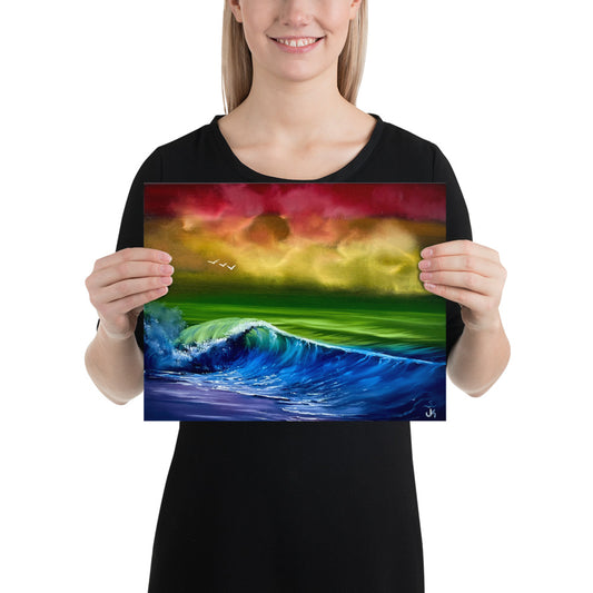 Poster Print - Pride Flag Seascape by PaintWithJosh - Paint With Josh