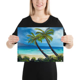 Poster Print - Paradise Beach Seascape by Paint With Josh