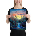 Poster Print - Desolate Oasis Sunrise Landscape by PaintWithJosh