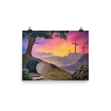 Poster Print - Easter Crucifixion / Resurrection Tomb by Paint With Josh