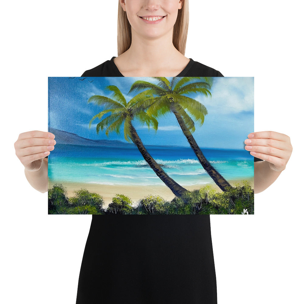 Poster Print - Paradise Beach Seascape by Paint With Josh