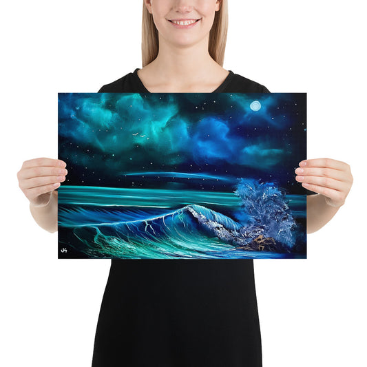 Poster Print - UFO Beach Seascape by PaintWithJosh