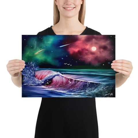Poster Print - High Tide Seascape by PaintWithJosh