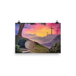 Poster Print - Easter Crucifixion / Resurrection Tomb by Paint With Josh