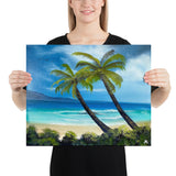 Poster Print - Paradise Beach Seascape by Paint With Josh