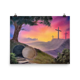 Poster Print - Easter Crucifixion / Resurrection Tomb by Paint With Josh