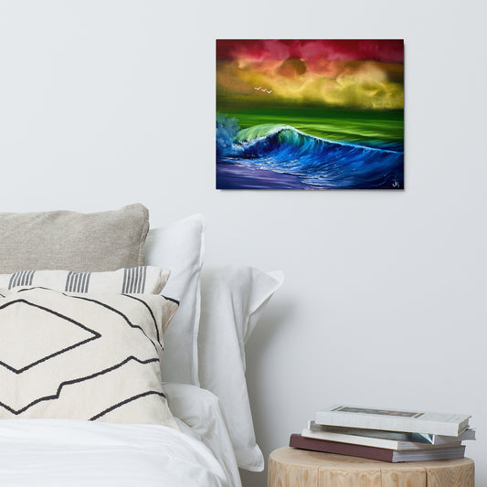 Metal Print - Pride Flag Seascape by PaintWithJosh - Paint With Josh