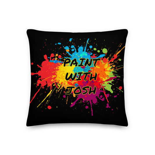 Paint with Josh High resolution Logo on Premium Pillow by Josh Kirkham