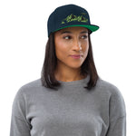 Hats - Black and Green UFO Mountains Premium Snapback Hat