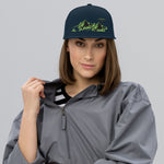 Hats - Black and Green UFO Mountains Premium Snapback Hat