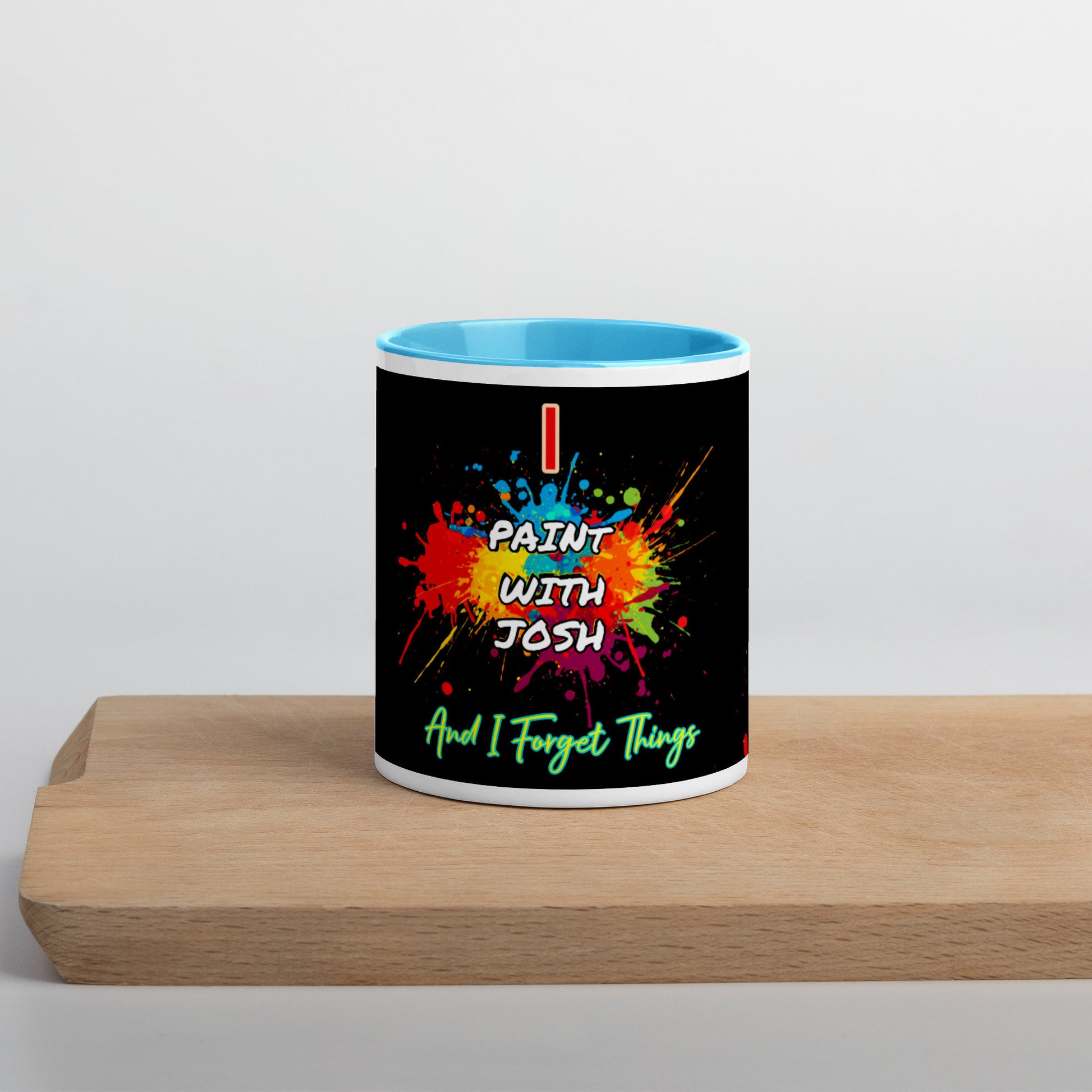 Mug - Paint With Josh Coffee Mug with Color Handle & Color Inside. 6 Color Options