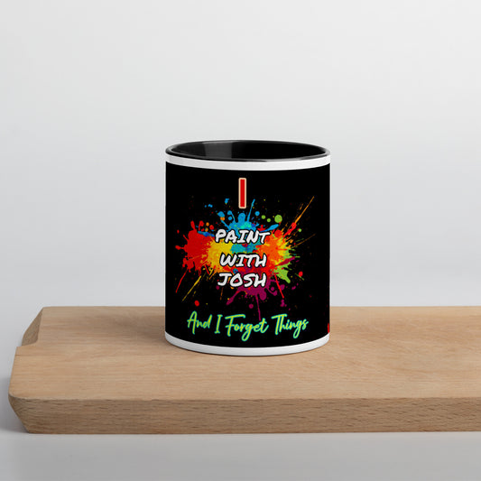 Mug - Paint With Josh Coffee Mug with Color Handle & Color Inside. 6 Color Options