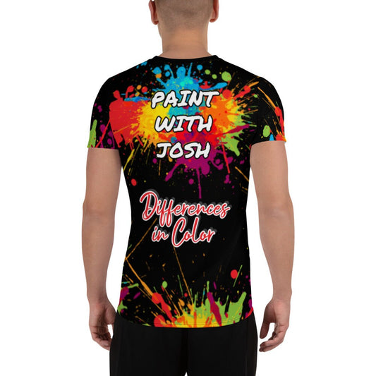 Clothing - PaintWithJosh Splatter All-Over Print Men's Athletic T-shirt