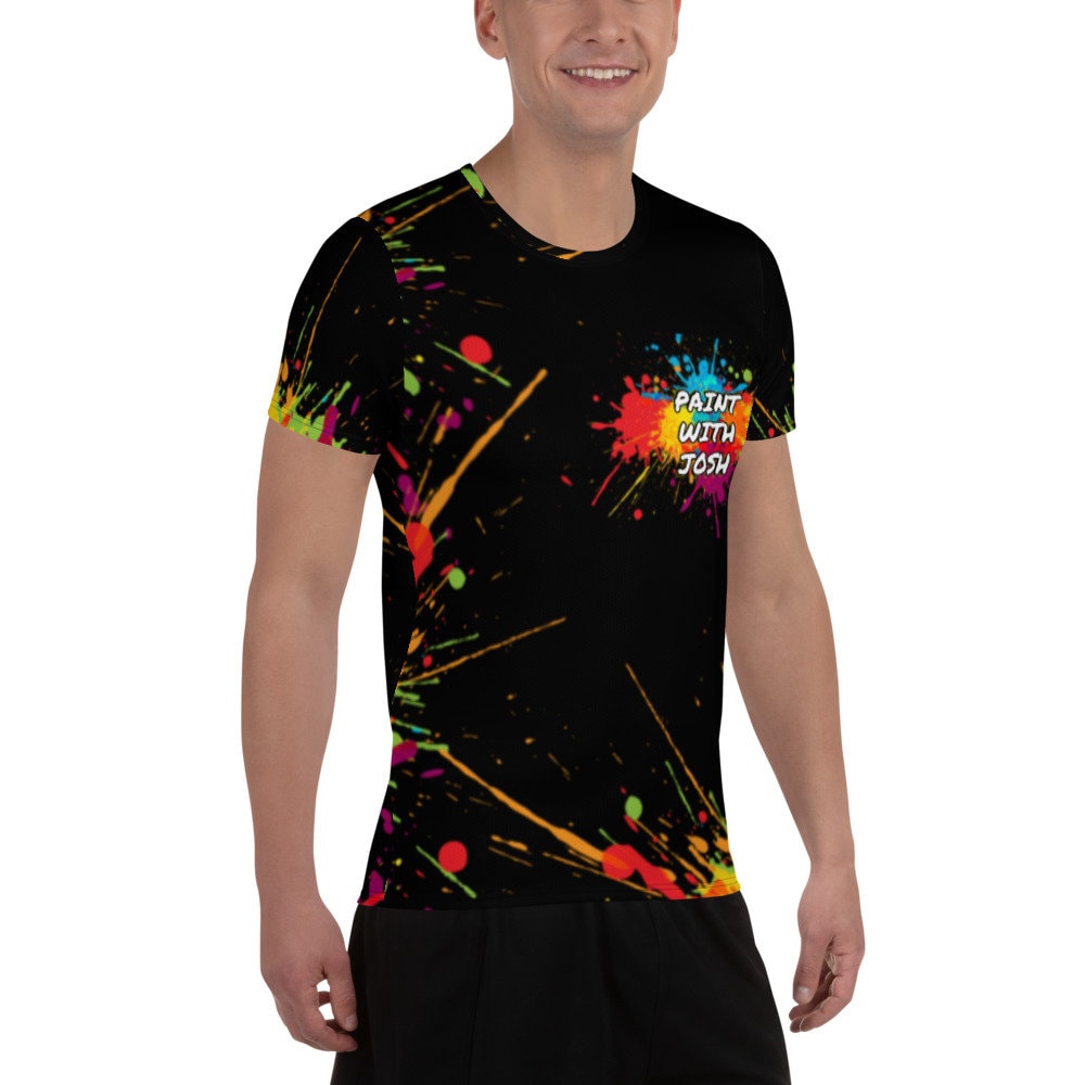 Clothing - PaintWithJosh Splatter All-Over Print Men's Athletic T-shirt