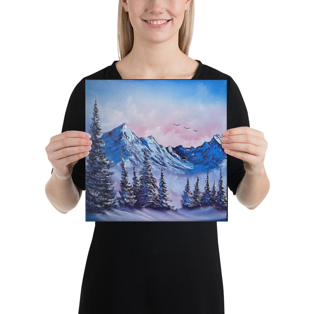 Canvas Print - Serenity Lost - Premium Quality Winter Expressionist Landscape by PaintWithJosh