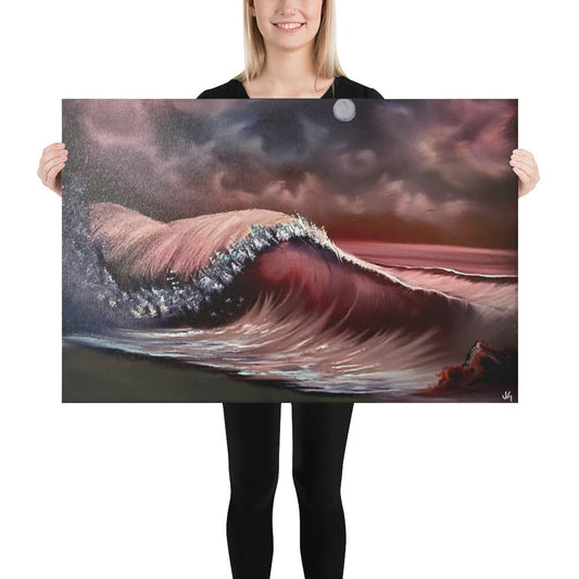 Canvas Print - The Devil&#39;s Tide - Premium Quality Expressionist Seascape by PaintWithJosh