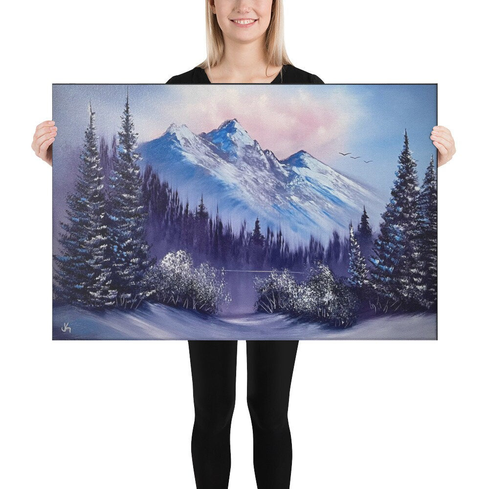 Canvas Print - Winter&#39;s Morning - Premium Quality Expressionist Winter Landscape by PaintWithJosh