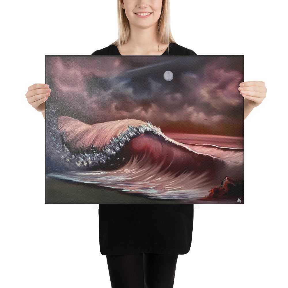 Canvas Print - The Devil&#39;s Tide - Premium Quality Expressionist Seascape by PaintWithJosh