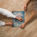 Jigsaw - Christmas in the Forest - Landscape Painting Printed on Puzzle by Paint With Josh