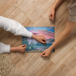 Jigsaw - Red Float Plane - Landscape Painting Printed on Puzzle by Paint With Josh