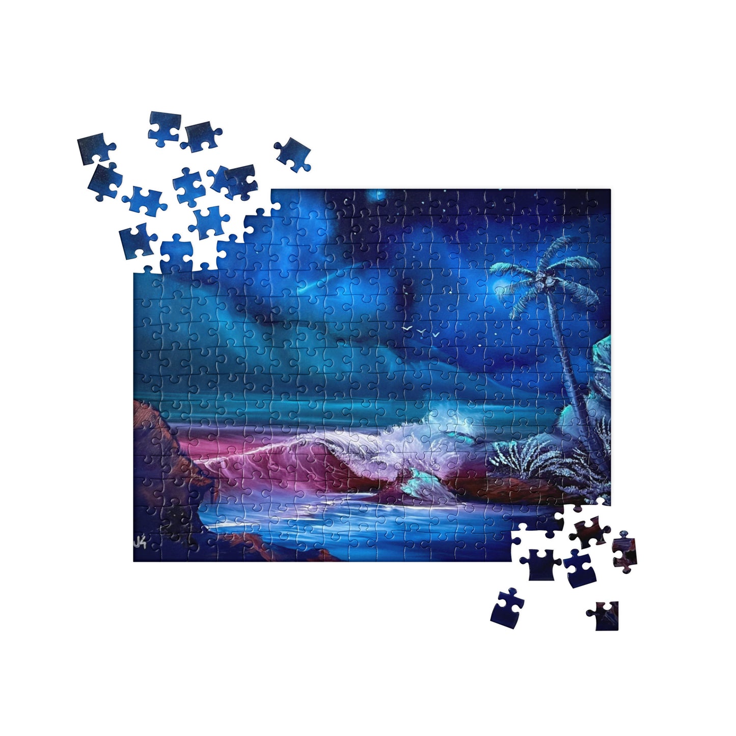 Jigsaw Puzzle - Secluded Beach Nights by PaintWithJosh