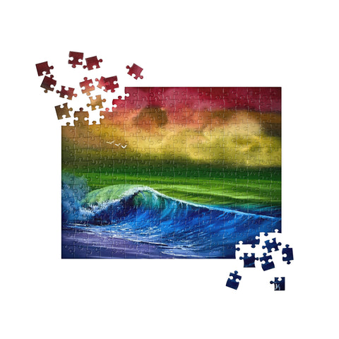 Jigsaw Puzzle - Pride Flag Seascape by PaintWithJosh