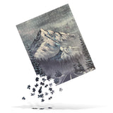 Jigsaw - Alpine Drive - Landscape Painting Printed on Puzzle by Paint With Josh