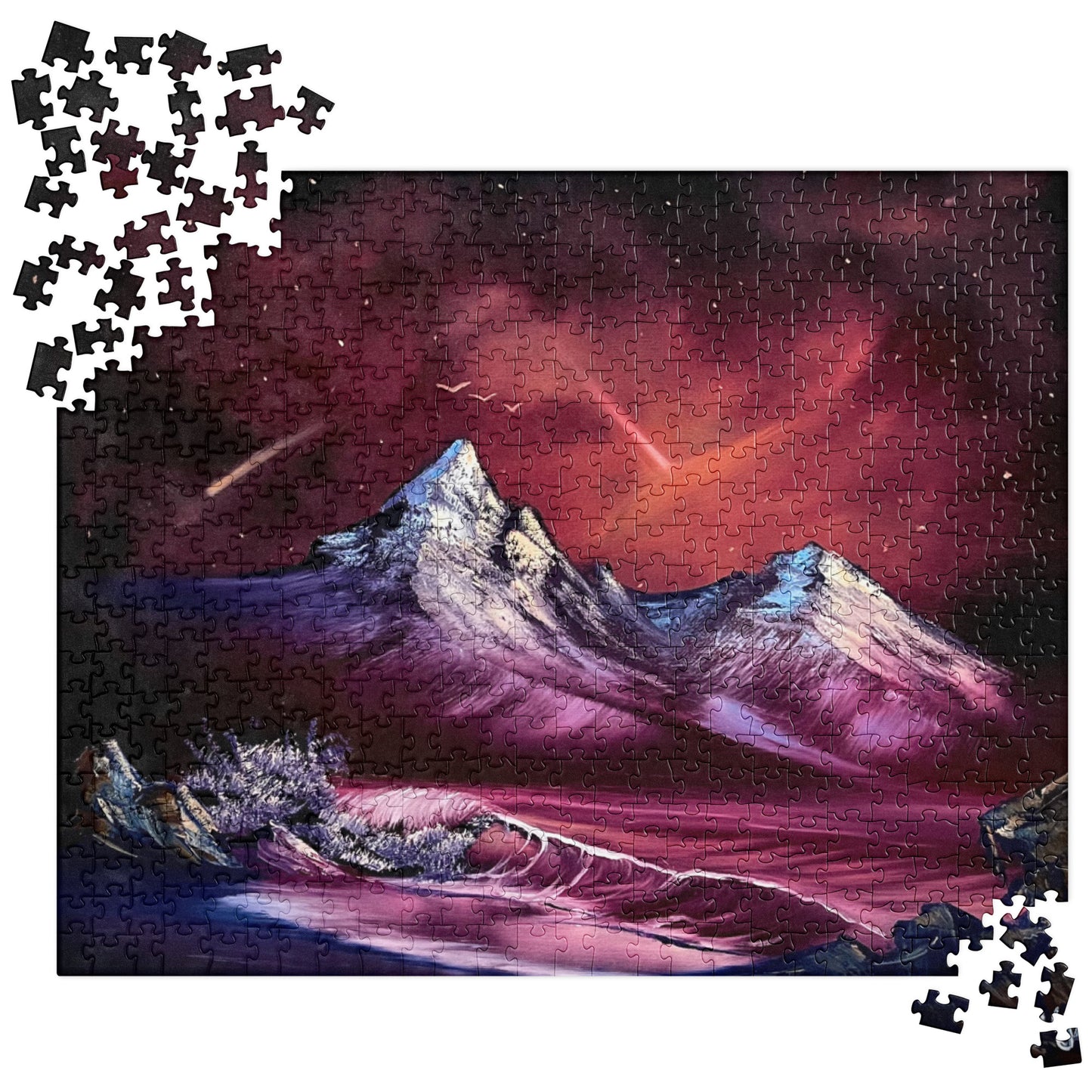 Jigsaw Puzzle - red Tide Space Landscape by PaintWithJosh