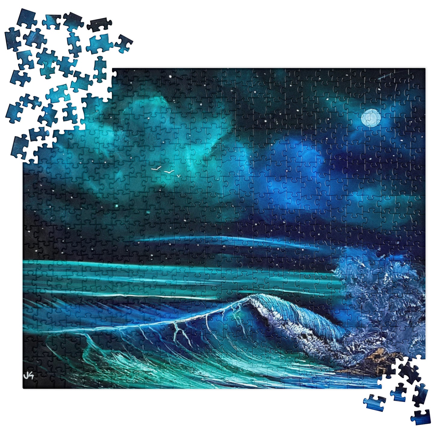 Jigsaw Puzzle - UFO Beach Seascape by PaintWithJosh