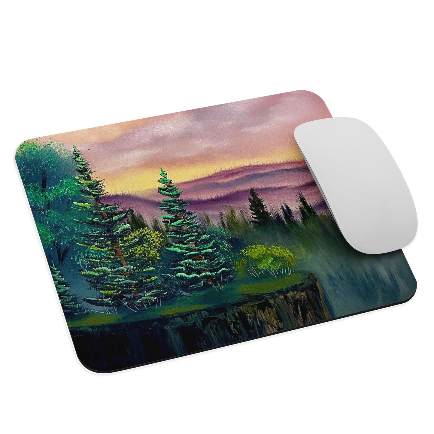 Mouse Pad - Smokey Mountains Landscape by Paint With Josh