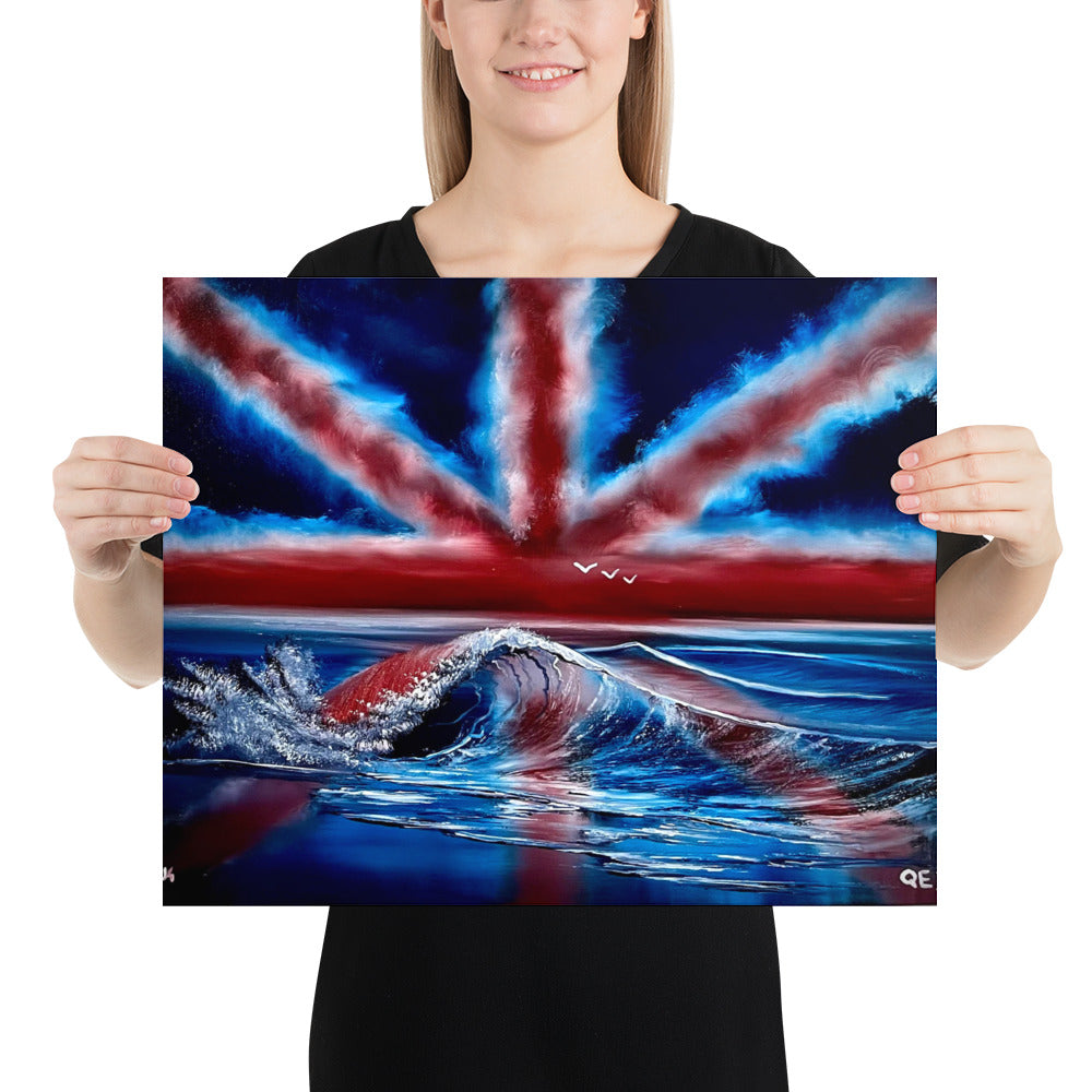 Poster Print - UK Flag Seascape by PaintWithJosh